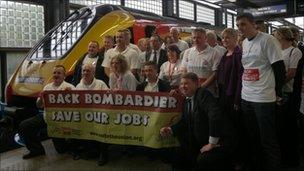 Delegates at St Pancras station