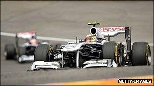 Williams lead driver Rubens Barrichello