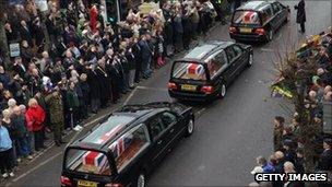 Repatriation of Cpl Tom Gaden from Taunton, Somerset, Rifleman Jamie Gunn from Monmouth, Wales, and L/Cpl Paul Upton, from Cornwall