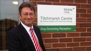 Alan Titchmarsh at the opening of the new building at Writtle College