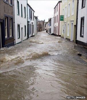 A street in Cockermouth, Cumbria, November 2009 (Getty Images)