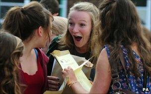 pupils celebrate GCSE results