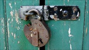 Open padlock, BBC