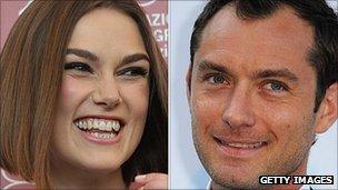 Keira Knightley and Jude Law