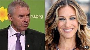 Ieaun Wyn Jones and Sarah Jessica Parker