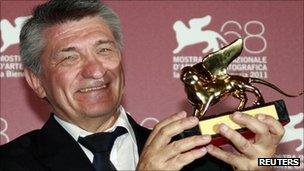 Alexander Sokurov with his Golden Lion in Venice - 10 September 2011