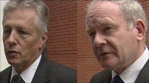 Peter Robinson and Martin McGuinness are in the US on a five day visit