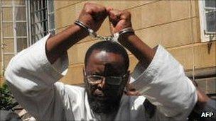 Al-Amin Kimathi outside court in January 2010