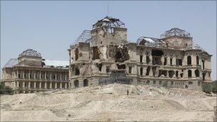 The remains of the Darul-Aman palace