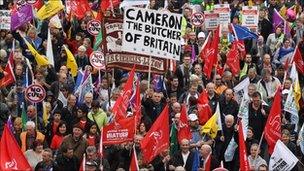 TUC demo in March (file photo)