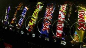 Chocolate in a vending machine