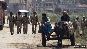 A village in India after clashes over land acqusition