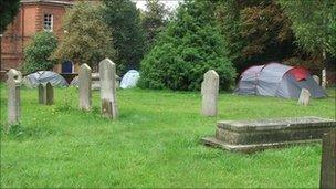 Tents at St Margaret's Church, Ipswich