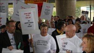 Protest outside Shirehall