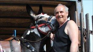 Donkey operator David Nicholls with Willow