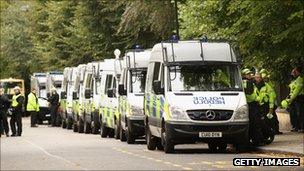 Police vans