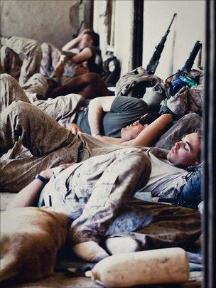 3rd Platoon enjoy some downtime