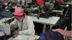 Workers in a garment factory