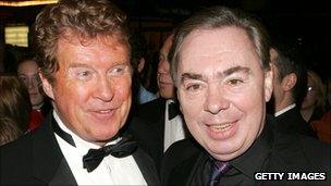 Original star Michael Crawford (l) with composer Andrew Lloyd Webber (r)