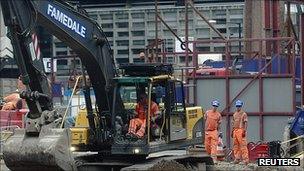 Work on the Crossrail development in London