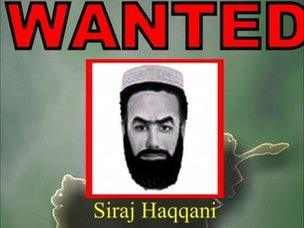 File wanted poster (2007) for Sirajuddin Haqqani