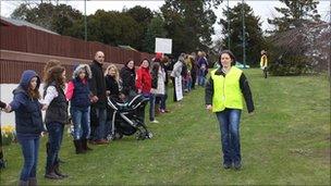 Protests at the Royal Shrewsbury Hospital