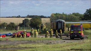 Suffolk Fire & Rescue service training at Wattisham