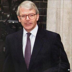 John Major, seen leaving Number Ten Downing Street in 1992