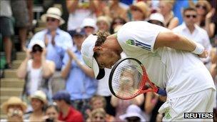 Andy Murray at Wimbledon this year