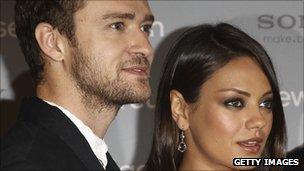 Justin Timberlake and Mila Kunis