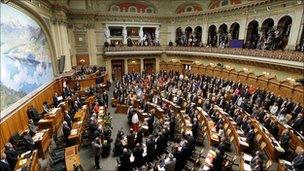 Swiss parliament in session