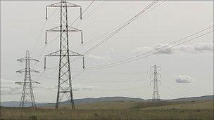 Electricity pylons