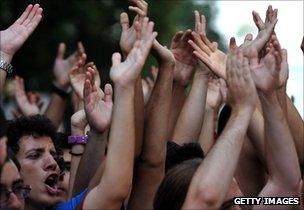 Greek students protest at government austerity