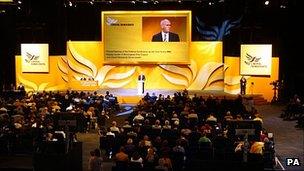 Lib Dem delegates at the conference in Birmingham