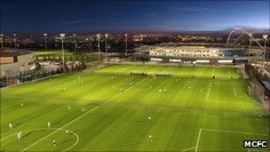 Artist impression of the Manchester City training academy