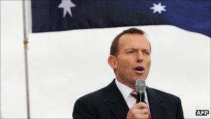 Opposition leader Tony Abbott (file image from 22 August 2011)