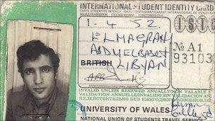 Megrahi student card