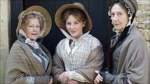 Dame Judi Dench, Lisa Dillon and Dame Eileen Atkins in Cranford