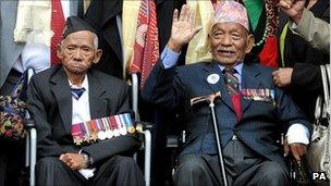 Gurkha veterans in 2008