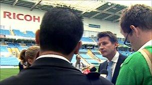 Seb Coe at the Ricoh Stadium