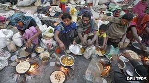 Poor people in India