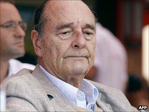 Former French President Jacques Chirac on holiday in St Tropez, 14 August