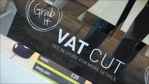 Sign in shop about VAT