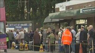 Bus queues at Haywards Heath Station