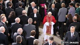 Pope Benedict at ecumencial service in Erfurt