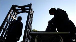 Person passing through metal detector