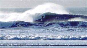 Surfing in Cornwall. Pic: Julie Beech