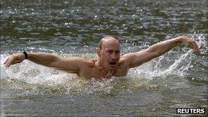 Vladimir Putin swimming