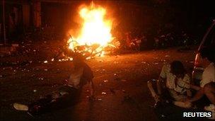 Injured victims of a bomb blast in Thailand's southern Narathiwat province. Photo: September 2011