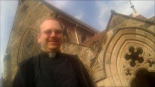 Father Chris Matthews at Shrewsbury Cathedral